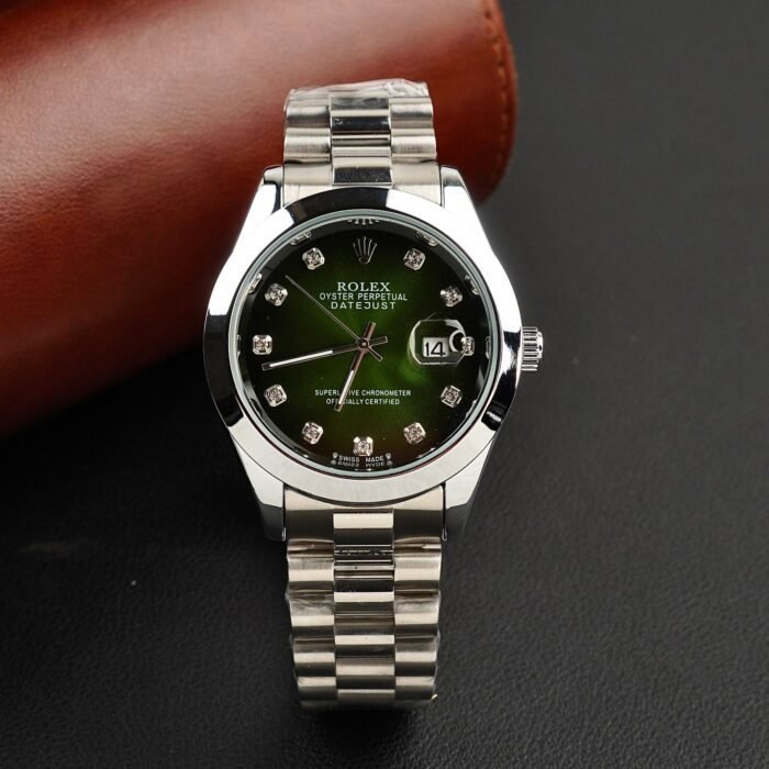 Rolex  Watch – Silver with green Dial