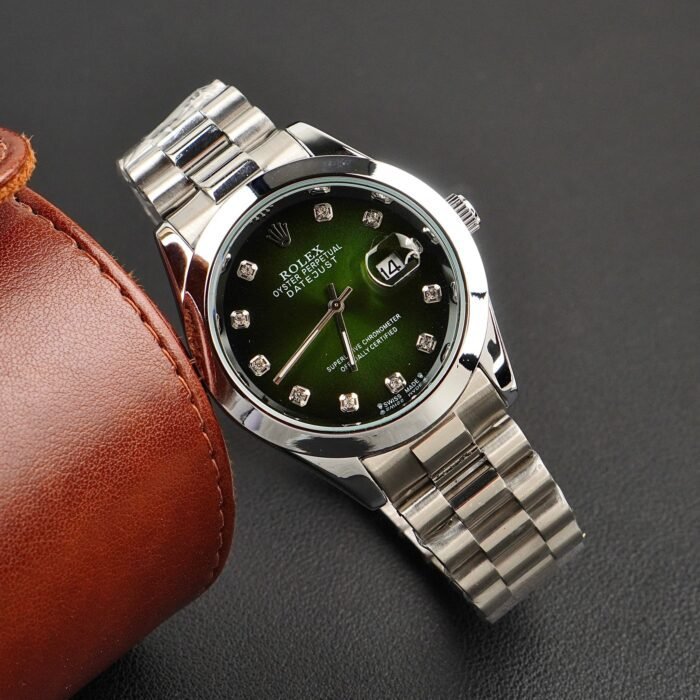 Rolex  Watch – Silver with green Dial