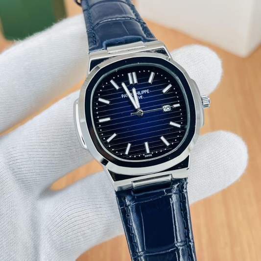 Patek Strap Watch – Blue with Blue Dial