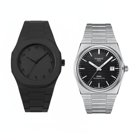 Tissot PRX + Black Aura – Luxury Combo Deal