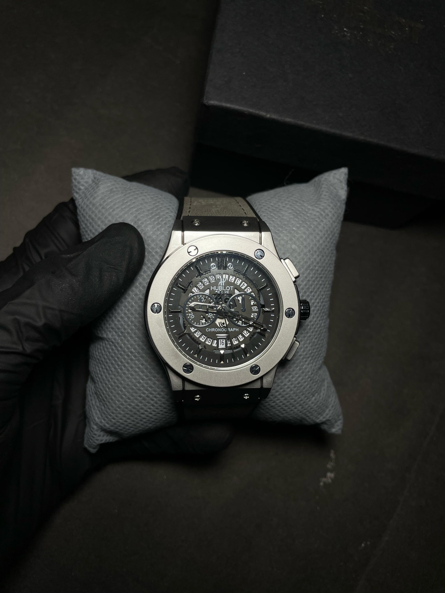 HB Leather premium black strap