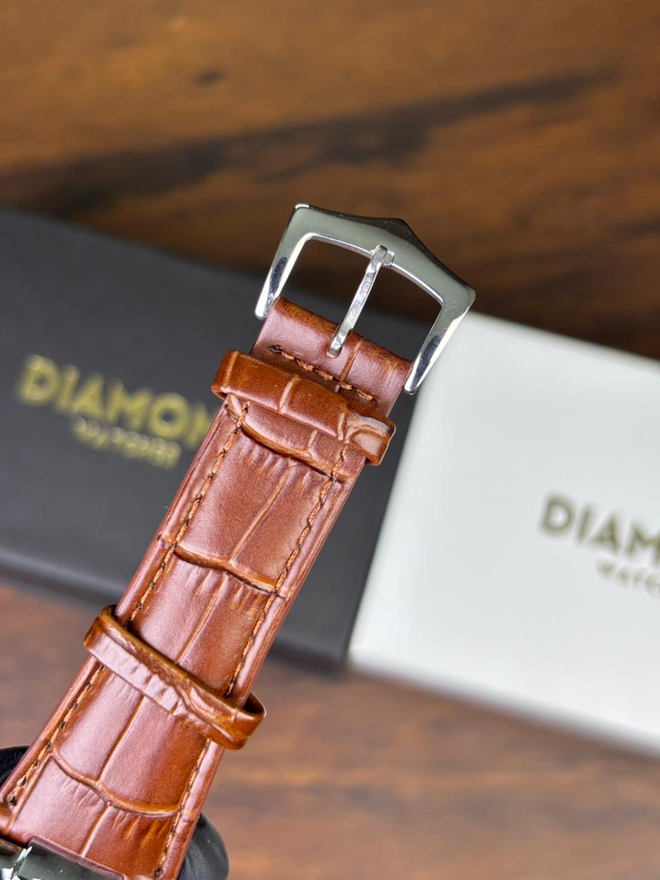 Patek Strap Watch – Brown with Brown Dial