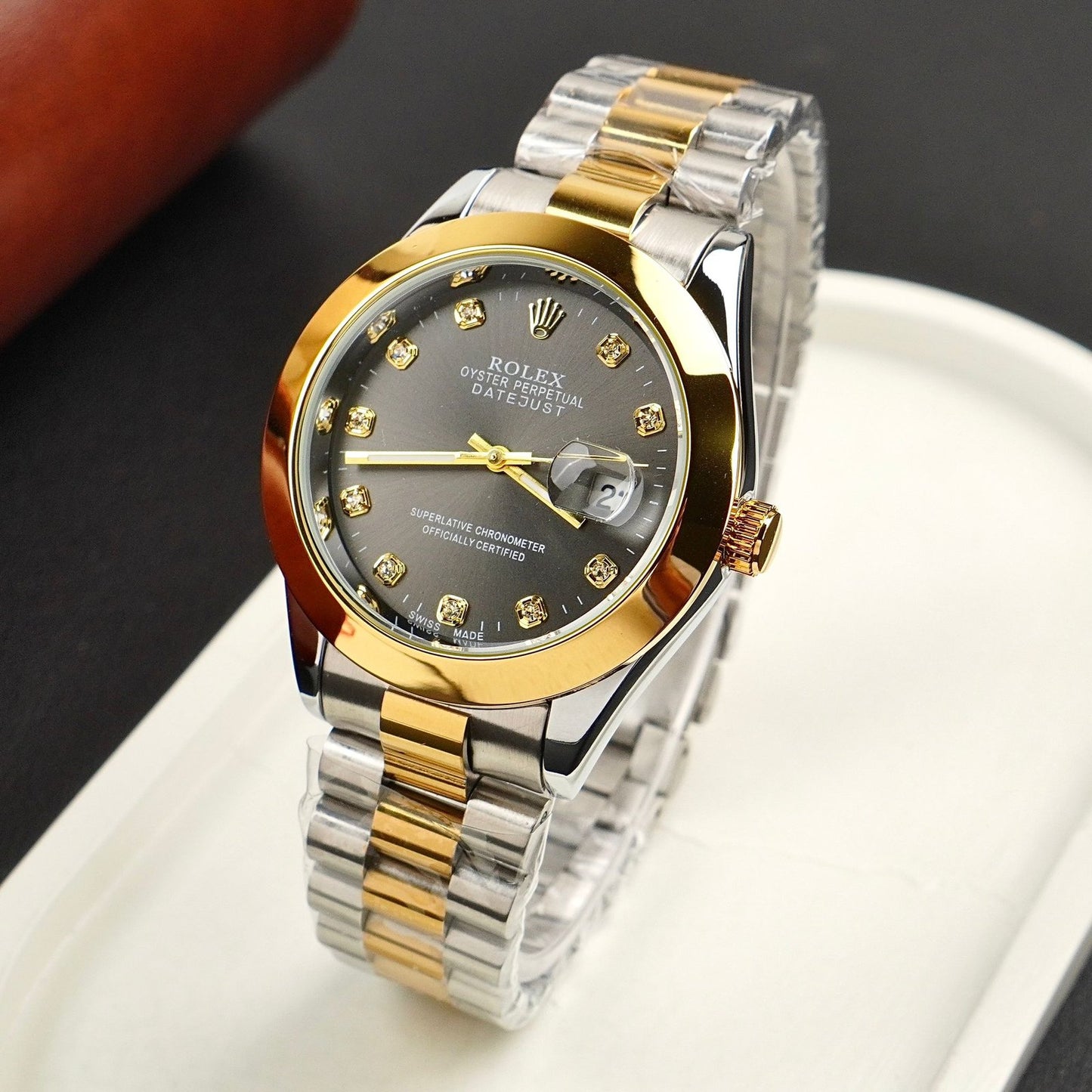 Rolex Watch – Two-Tone black Dial