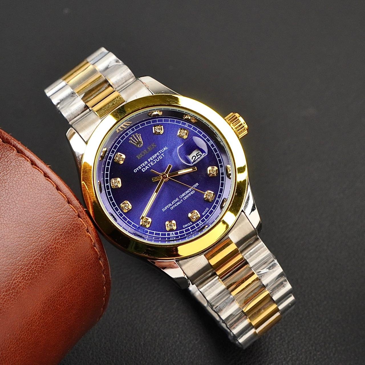 Rolex Watch – Two-Tone blue Dial