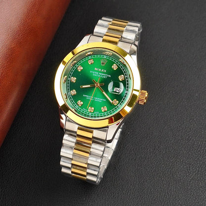 Rolex Watch – two tone green Dial