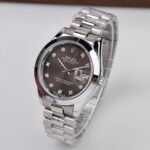 Rolex  Watch – silver with black Dial