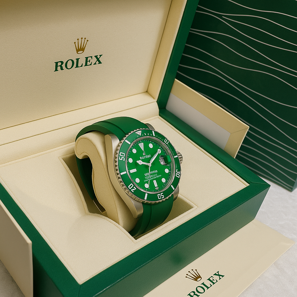 Rolex Submariner Silicon Strap – Black & Silver Dial
