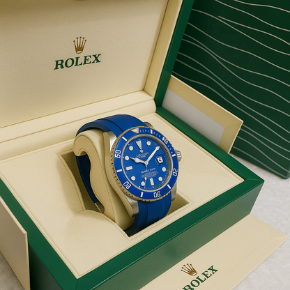 Rolex Submariner Silicon Strap – Black & Silver Dial