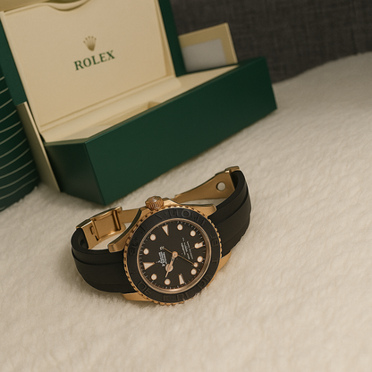 Rolex Submariner Silicon Strap – Black & Silver Dial