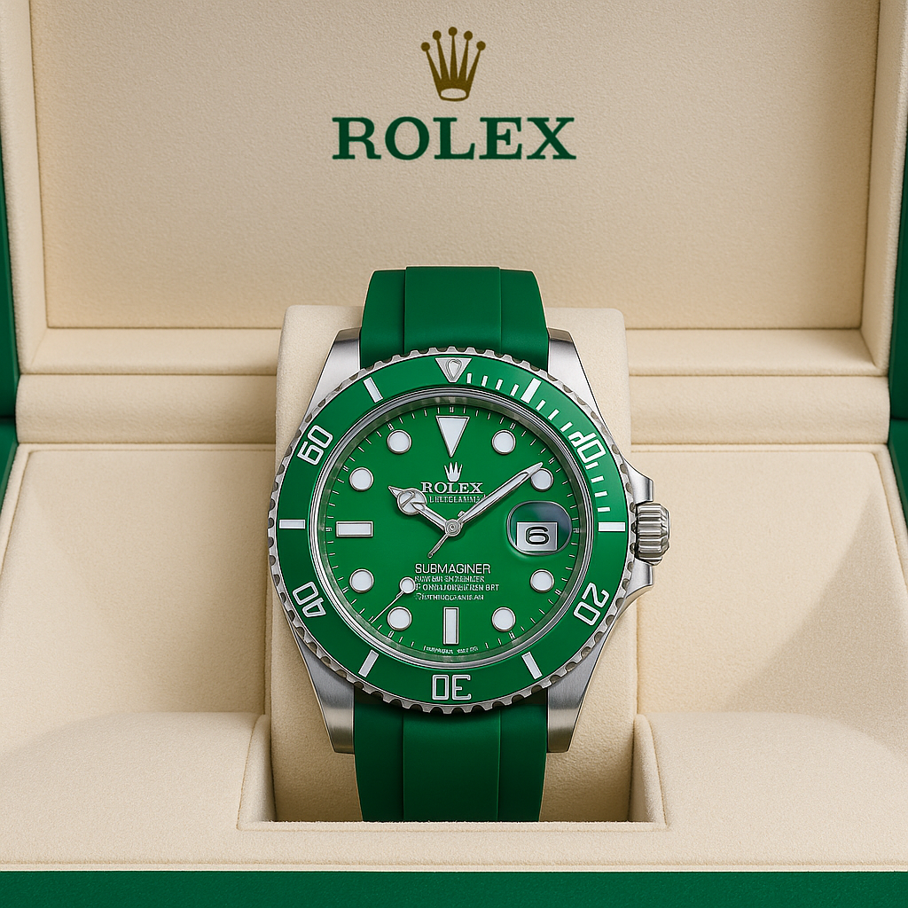 Rolex Submariner Silicon Strap – Black & Silver Dial