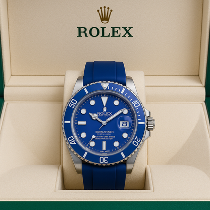 Rolex Submariner Silicon Strap – Black & Silver Dial