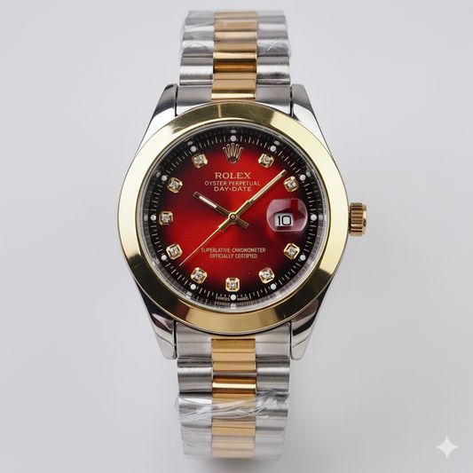 Rolex  Watch – two tone red Dial