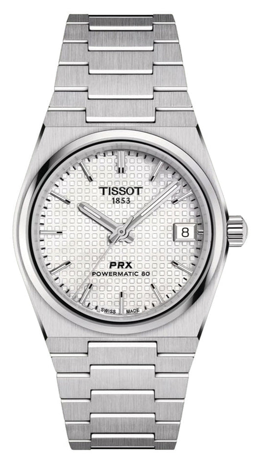 Tissot PRX Luxury Watch – Silver with White Dial