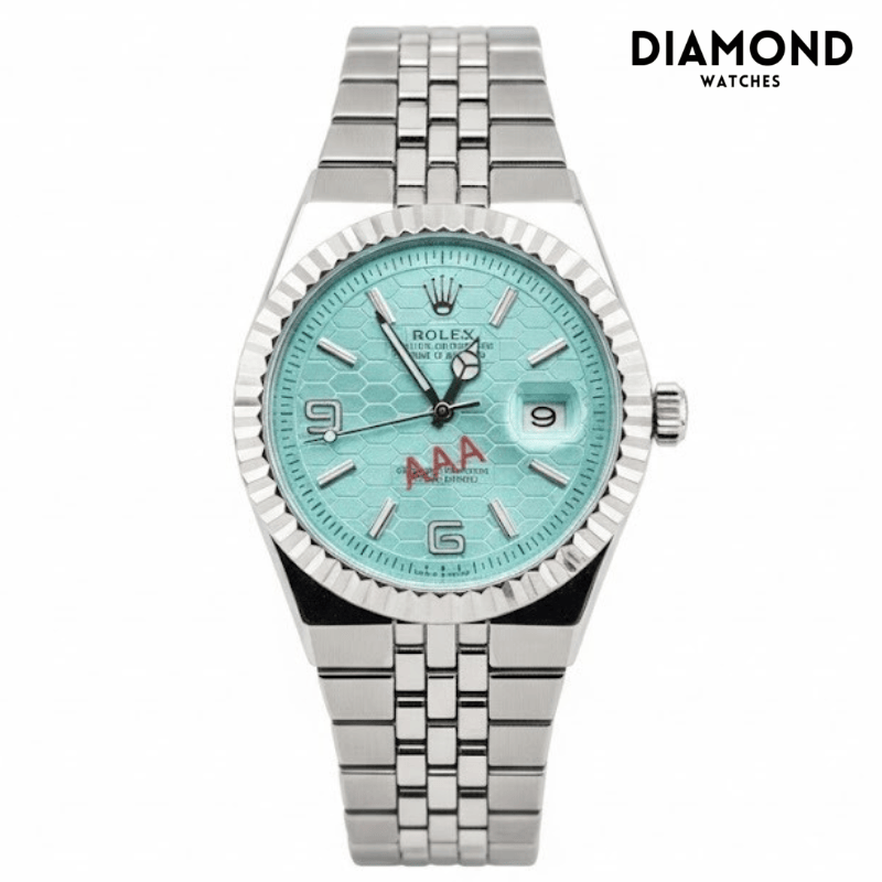 Rolex Watch 2025 Edition - Silver With Tiffany  Dial