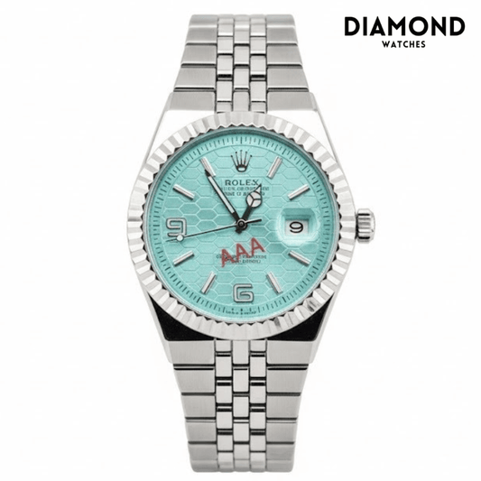 Rolex Watch 2025 Edition - Silver With Tiffany  Dial