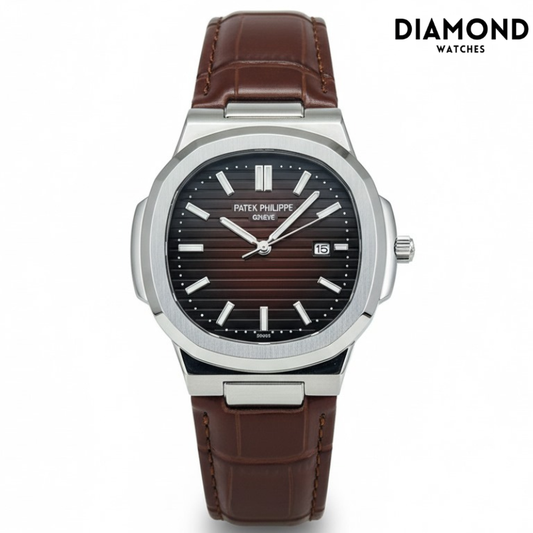 Patek Strap Watch – Brown with brown Dial