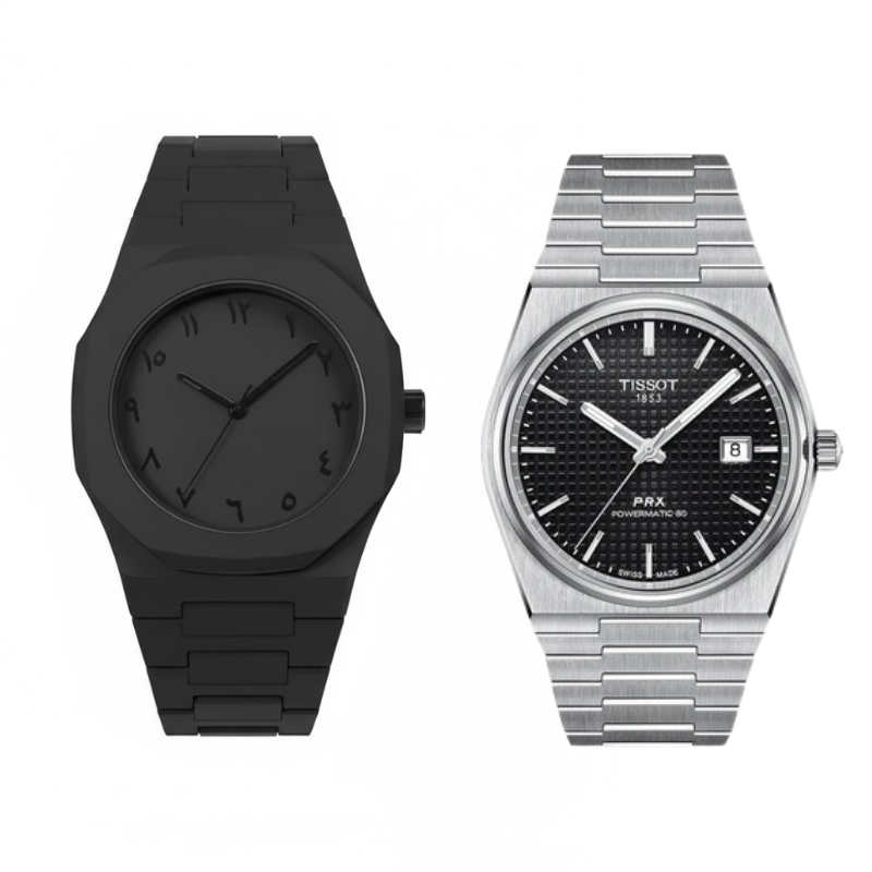 Tissot PRX +  Black Aura – Luxury Combo Deal