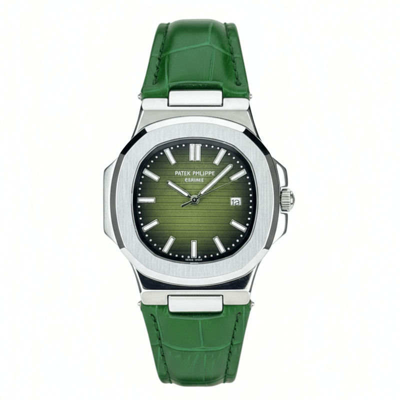 Patek Strap Watch – Green with Green Dial