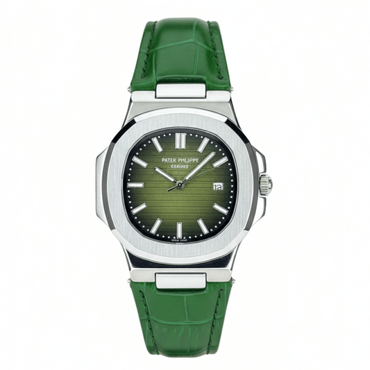 Patek Strap Watch – Green with Green Dial
