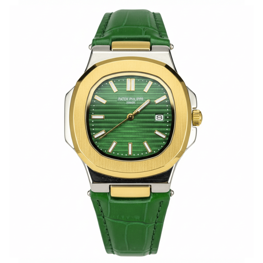 Patek Strap Watch – Green with Green Dial