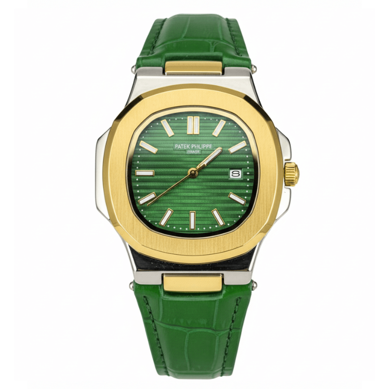 Patek Strap Watch – Green with Green Dial