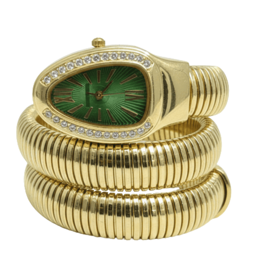 Cobra Curve Ladies Watch – Gold & Green