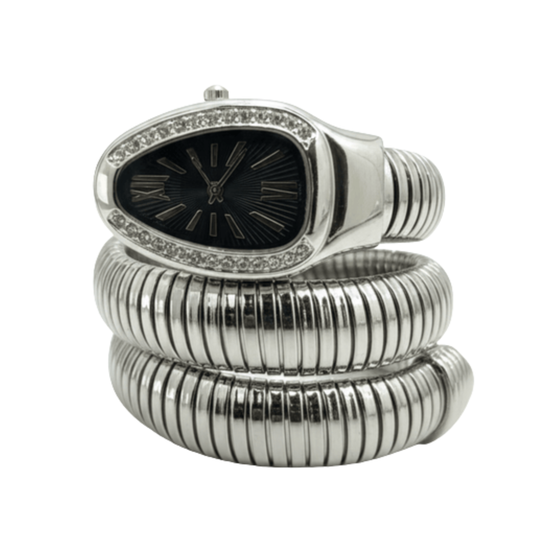Cobra Curve Ladies Watch – Silver & Black