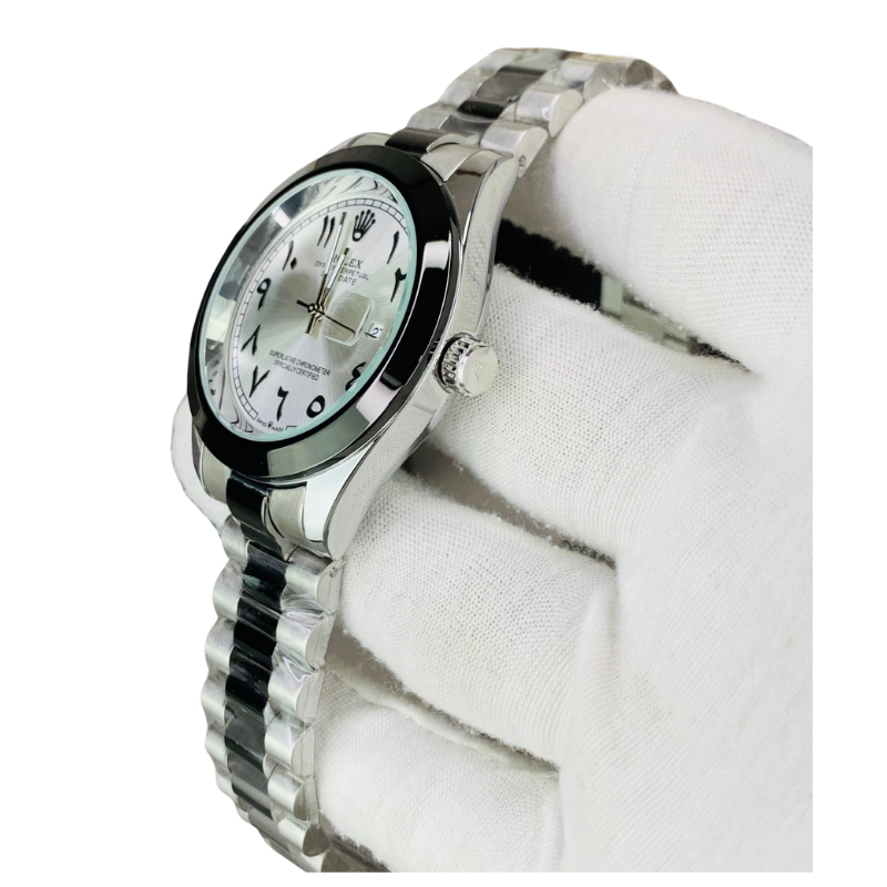 Rolex Watch – black two tone with Arabic  Dial