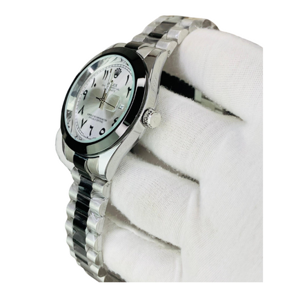 Rolex Watch – black two tone with Arabic  Dial