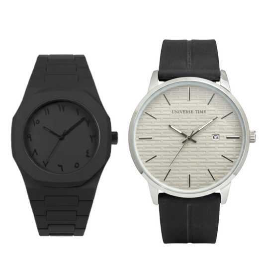 Universe TM Black With Grey Dial  + Black Aura – Luxury Combo Deal