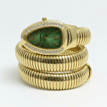 Cobra Curve Ladies Watch – Gold & Green