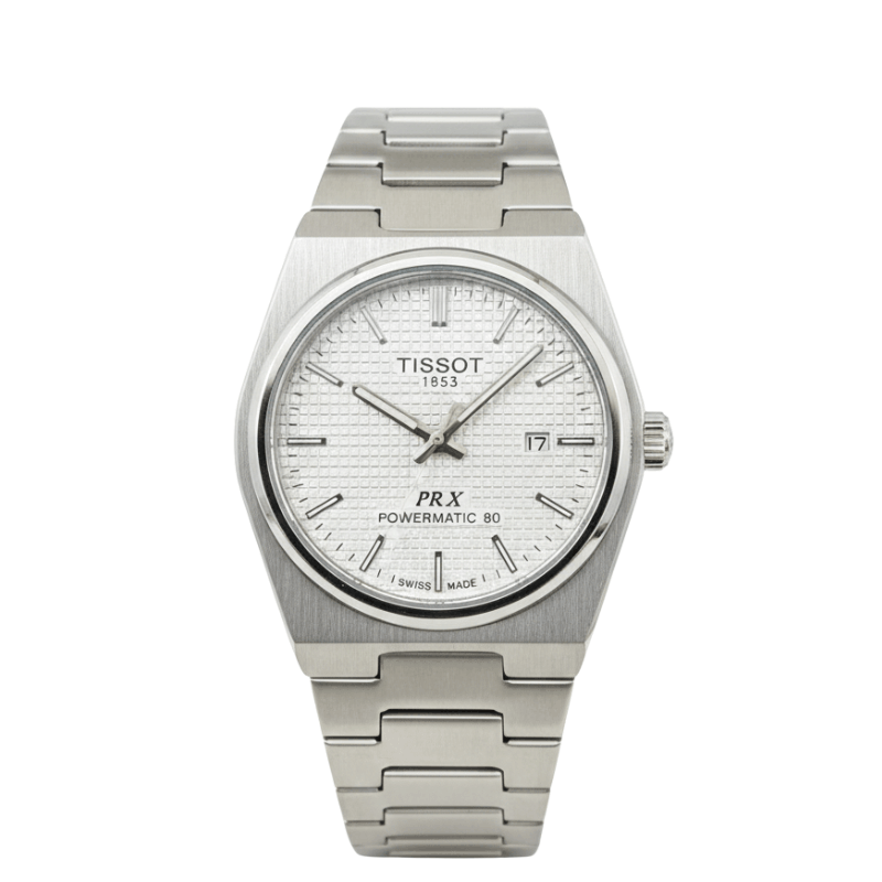 Tissot PRX Luxury Watch – Silver with Black Dial