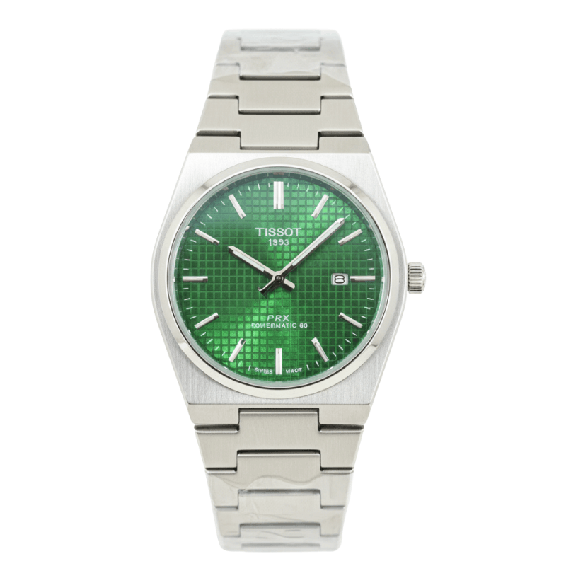 Tissot PRX Luxury Watch – Silver with Green Dial