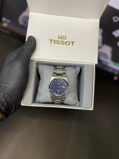 Tissot PRX Luxury Watch – Silver with Blue Dial
