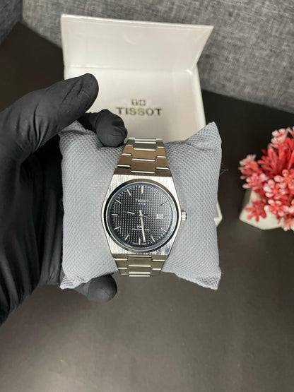 Tissot PRX Luxury Watch – Silver with Black Dial