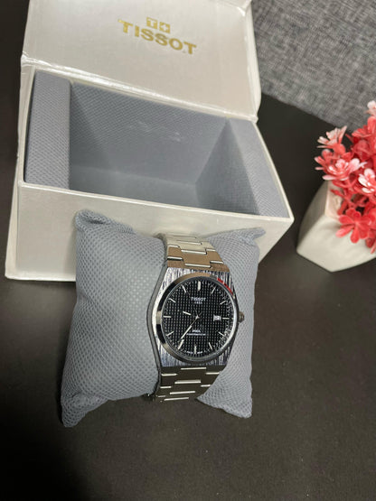 Tissot PRX Luxury Watch – Silver with Black Dial