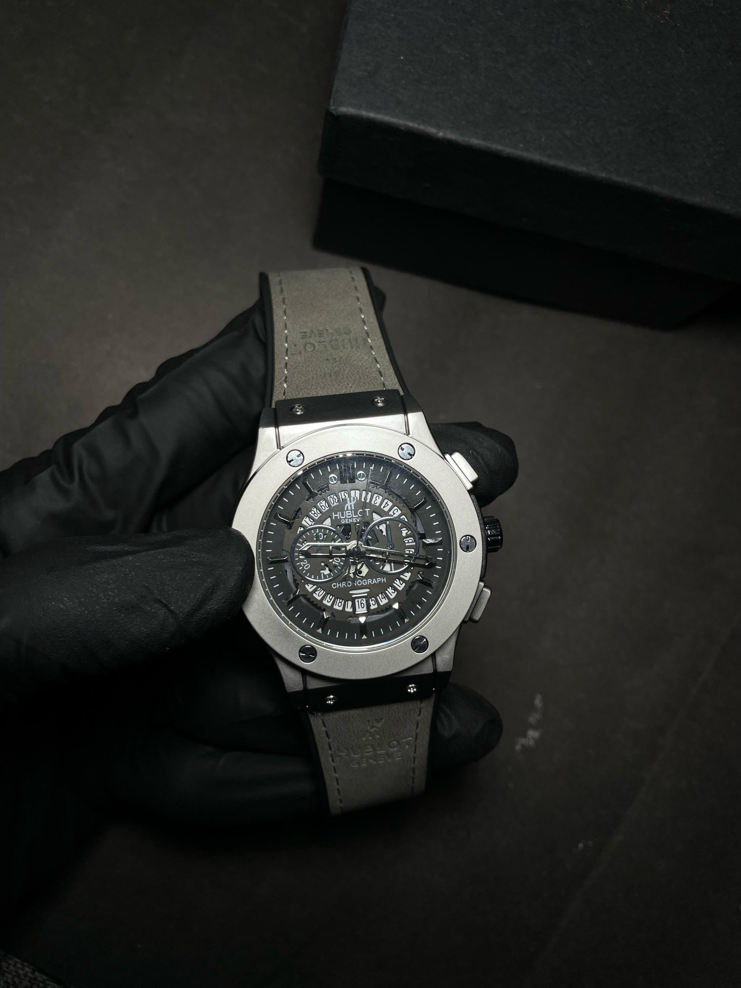 HB Leather premium black strap