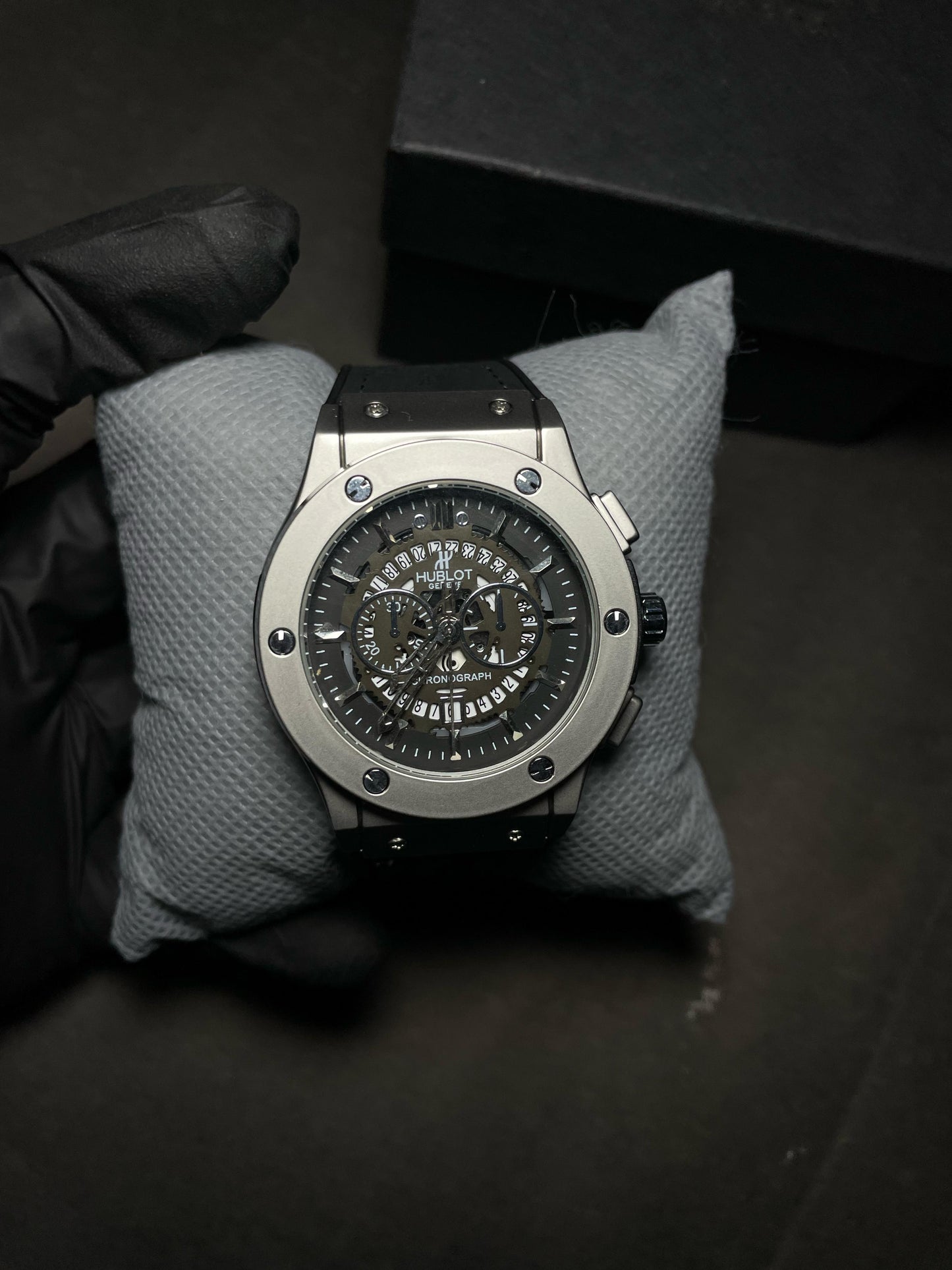 HB Leather premium black strap