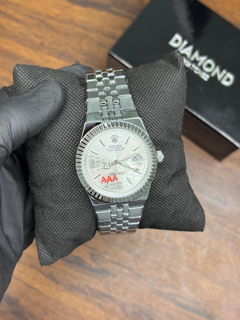 Rolex Watch 2025 Edition - Silver With White Dial