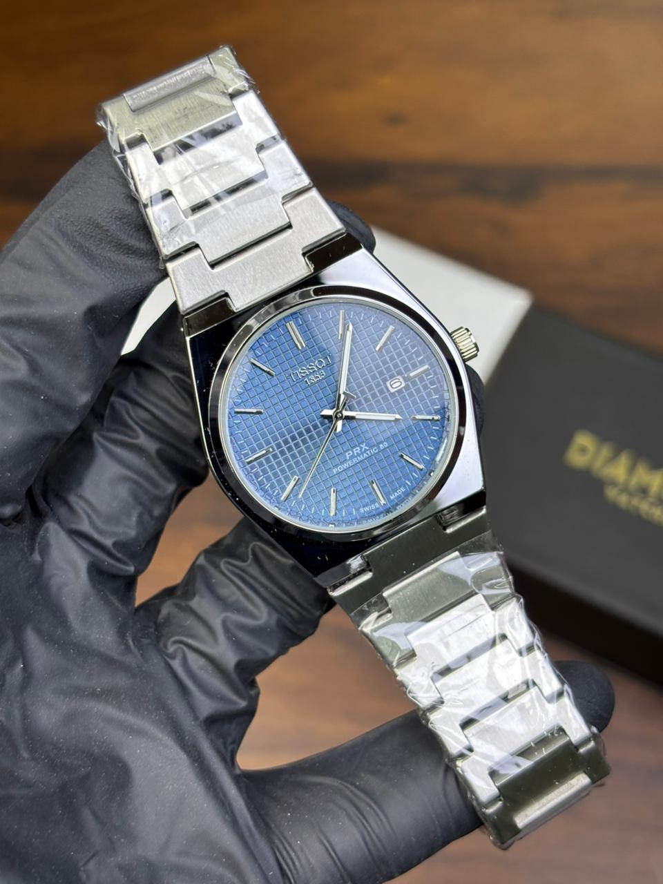 Tissot PRX Luxury Watch – Silver with Black Dial