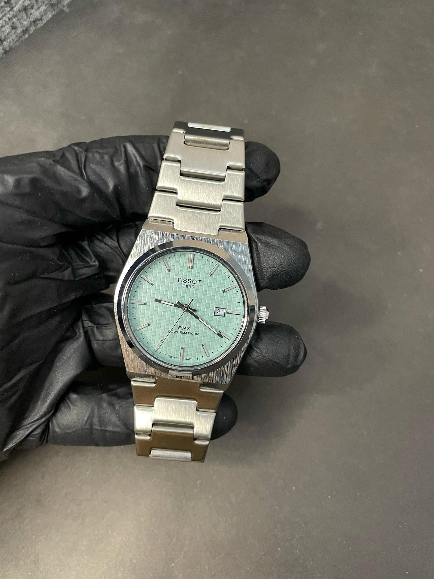 Tissot PRX Luxury Watch – Silver with Black Dial