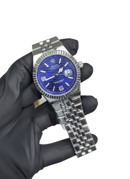 Rolex Watch 2025 Edition - Silver With Blue  Dial