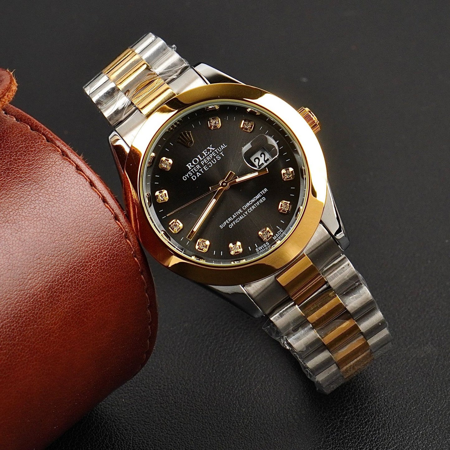 Rolex Watch – Two-Tone black Dial