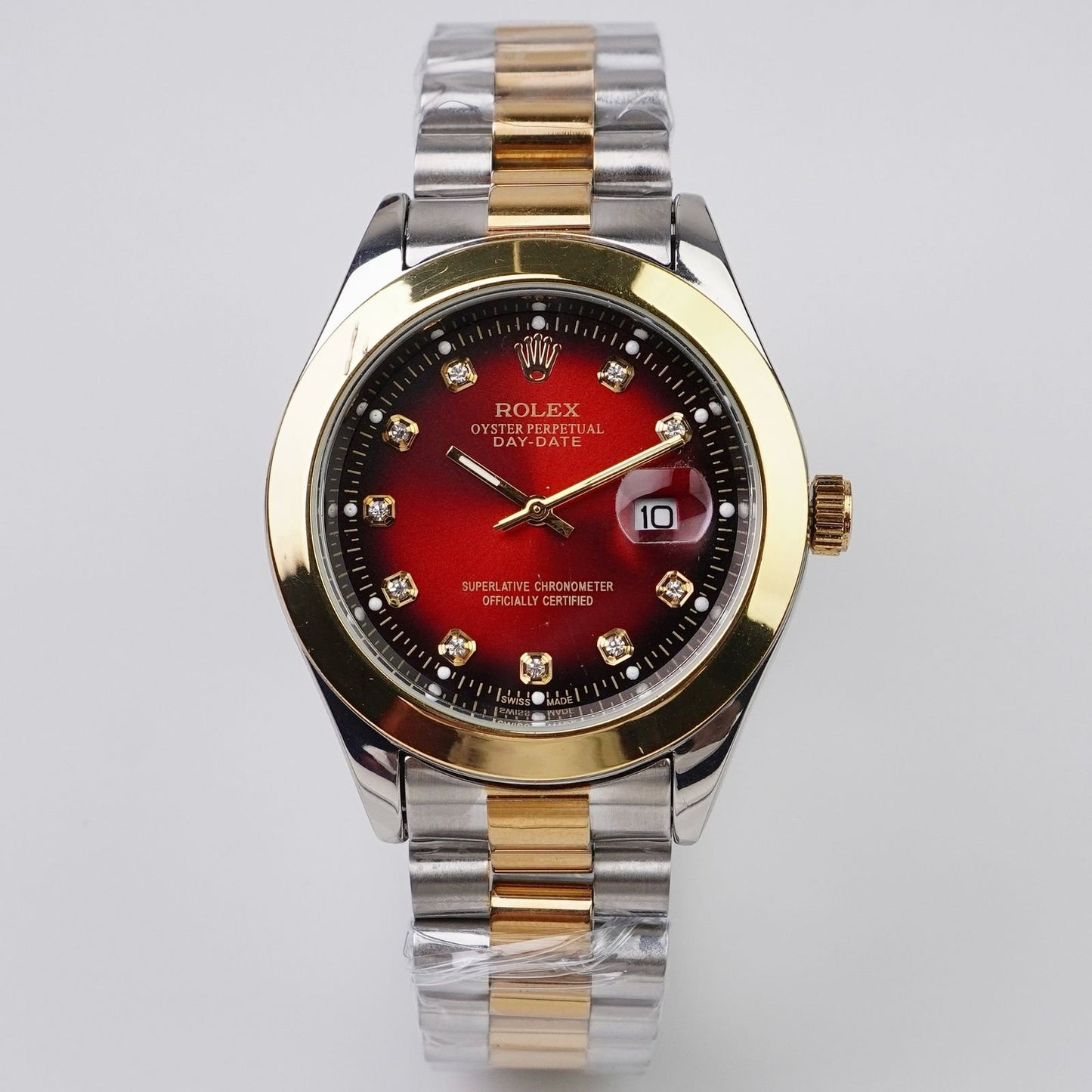 Rolex  Watch – two tone red Dial