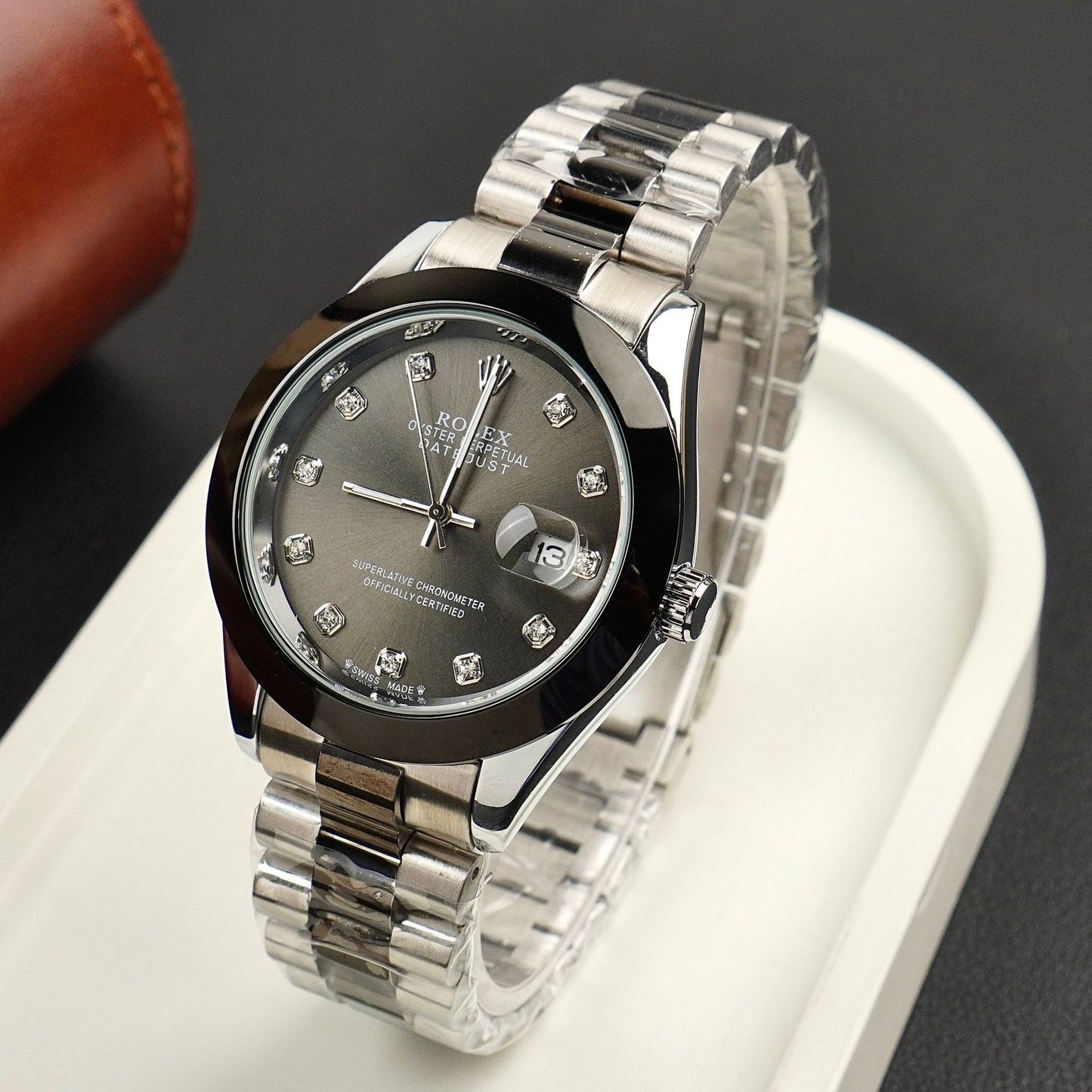 Rolex Watch – black two tone with black Dial