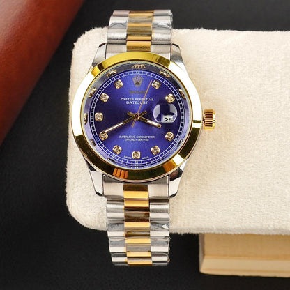 Rolex Watch – Two-Tone blue Dial