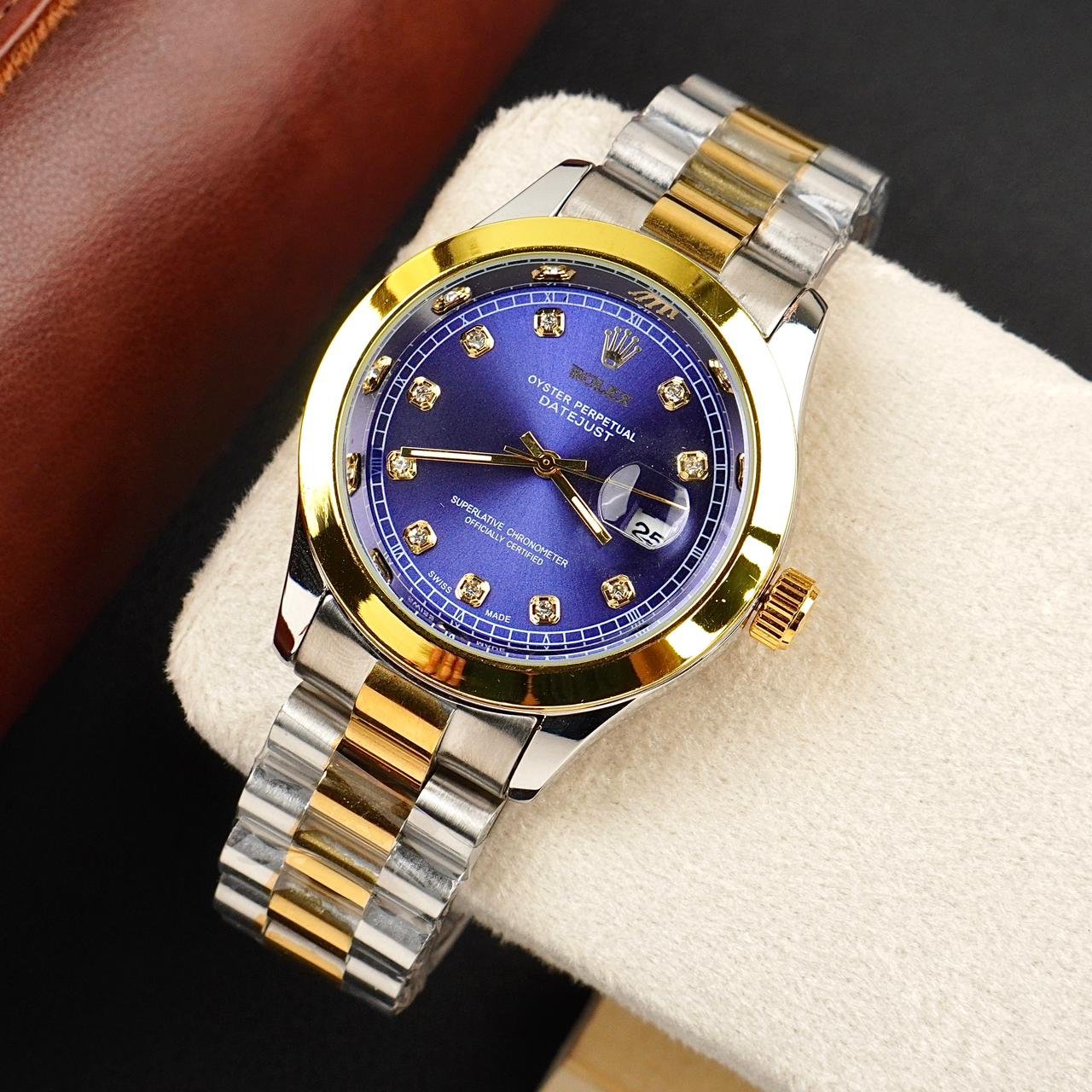 Rolex Watch – Two-Tone blue Dial