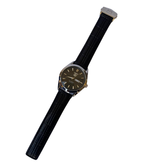Tag Strap Luxury Watch – Silver with Black Strap