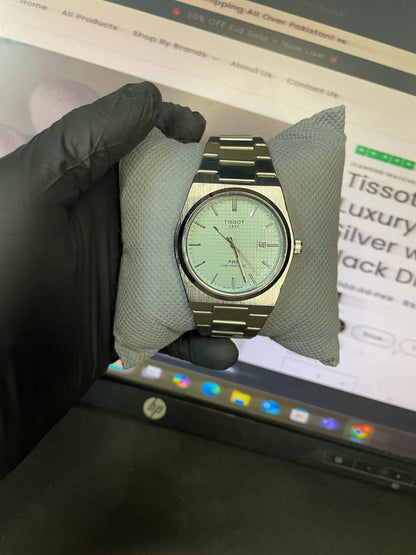 Tissot PRX Luxury Watch – Silver with Black Dial